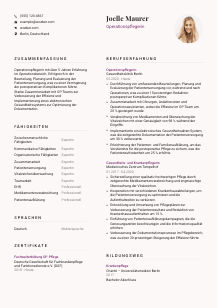 Lebenslauf-Vorlage für Operationspfleger*in #3