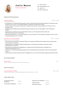 Lebenslauf-Vorlage für Operationspfleger*in #1
