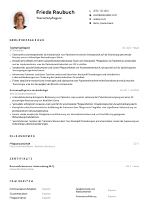 Lebenslauf-Muster für Telemetriepfleger*in