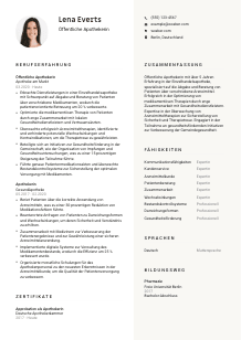 Lebenslauf-Vorlage für Öffentliche*r Apotheker*in #2