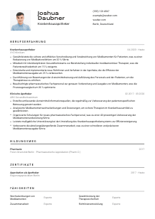Lebenslauf-Vorlage für Krankenhausapotheker*in #2