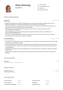 Lebenslauf-Muster für Apotheker*in