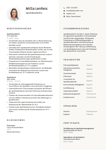 Lebenslauf-Vorlage für Apothekenleiter*in #2