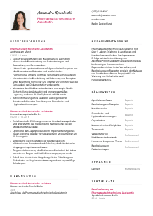 Lebenslauf-Vorlage für Pharmazeutisch-technische*r Assistent*in #2