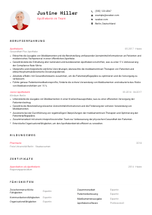 Lebenslauf-Vorlage für Apotheker*in im Team #1