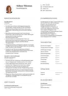 Lebenslauf-Vorlage für Kunsttherapeut*in #1