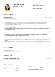 Lebenslauf-Muster für Verhaltensforscher*in