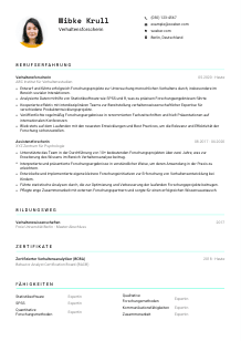 Lebenslauf-Vorlage für Verhaltensforscher*in #3