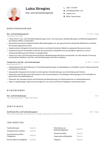 Lebenslauf-Muster für Ehe- und Familientherapeut*in