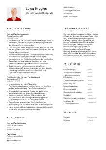 Lebenslauf-Vorlage für Ehe- und Familientherapeut*in #1