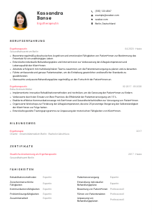 Lebenslauf-Vorlage für Ergotherapeut*in #1