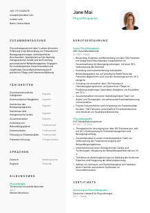 Lebenslauf-Vorlage für Physiotherapeut*in #2