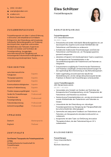Lebenslauf-Vorlage für Freizeittherapeut*in #3