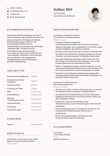 Lebenslauf-Vorlage für Zertifizierte*r Verhaltenstechniker*in #3