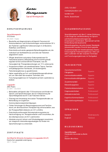 Lebenslauf-Vorlage für Sprachtherapeut*in #3