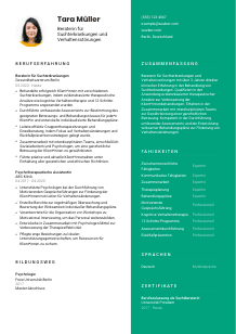 Lebenslauf-Vorlage für Berater*in für Suchterkrankungen und Verhaltensstörungen #2