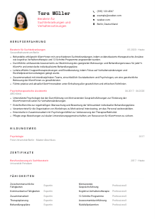 Lebenslauf-Vorlage für Berater*in für Suchterkrankungen und Verhaltensstörungen #1