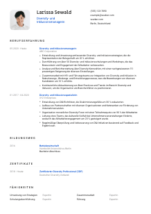 Lebenslauf-Vorlage für Diversity- und Inklusionsmanager*in #1