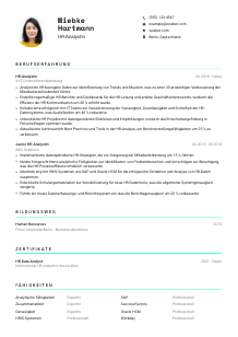 Lebenslauf-Vorlage für HR-Analyst*in #3