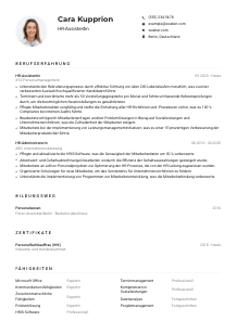 Lebenslauf-Muster für HR-Assistent*in