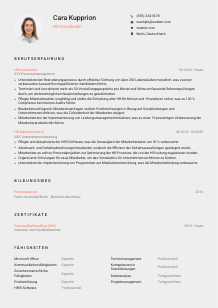 Lebenslauf-Vorlage für HR-Assistent*in #3