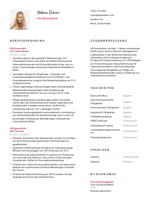 Lebenslauf-Vorlage für HR-Generalist*in #2