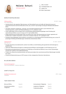 Lebenslauf-Vorlage für HR-Generalist*in #1