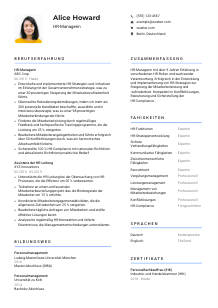 Lebenslauf-Vorlage für HR-Manager*in #2