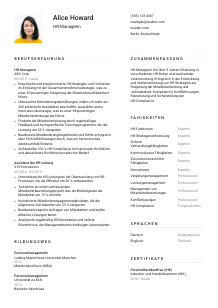 Lebenslauf-Vorlage für HR-Manager*in #1