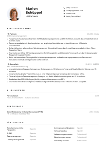Lebenslauf-Muster für HR-Partner*in