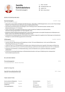 Lebenslauf-Muster für Personenmanager*in