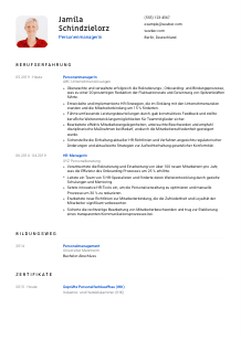 Lebenslauf-Vorlage für Personenmanager*in #1
