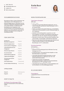 Lebenslauf-Vorlage für Recruiter*in #3