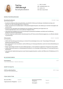 Lebenslauf-Vorlage für Recruiting-Koordinator*in #3