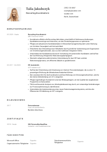 Lebenslauf-Vorlage für Recruiting-Koordinator*in #1
