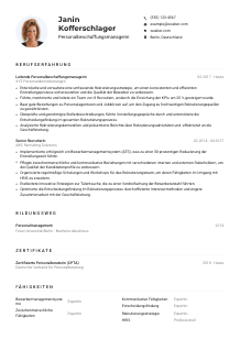 Lebenslauf-Muster für Personalbeschaffungsmanager*in