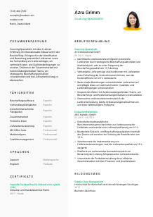 Lebenslauf-Vorlage für Sourcing-Spezialist*in #2