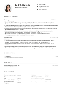 Lebenslauf-Muster für Besetzungsmanager*in