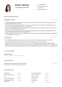 Lebenslauf-Muster für Talentakquise-Manager*in