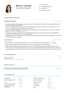 Lebenslauf-Vorlage für Talentakquise-Manager*in #3