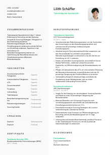 Lebenslauf-Vorlage für Talentakquise-Spezialist*in #2