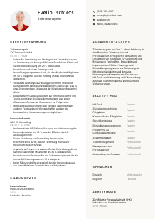 Lebenslauf-Vorlage für Talentmanager*in #2