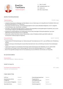 Lebenslauf-Vorlage für Talentmanager*in #1