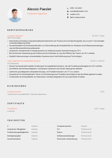 Lebenslauf-Vorlage für Computer-Ingenieur*in #3