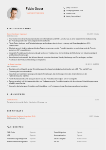 Lebenslauf-Vorlage für Hardware-Ingenieur*in #3