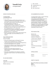 Lebenslauf-Vorlage für Lösungsarchitekt*in #1