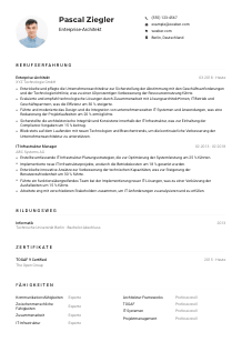 Lebenslauf-Muster für Enterprise-Architekt*in