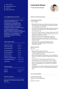 Lebenslauf-Vorlage für IT-Infrastruktur-Manager*in #3