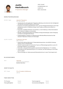 Lebenslauf-Vorlage für IT-Operations-Manager*in #1