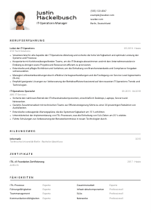 Lebenslauf-Vorlage für IT-Operations-Manager*in #2